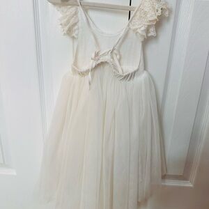 Arabella & Rose – Grace High Low White Flower Girl Dress